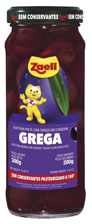 AZEITONA PRETA GREGA ZAELI 12X200GR