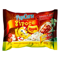 PIPOCA MICROONDAS BACON ZAELI 24X100GR