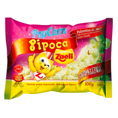 PIPOCA MICROONDAS BAUNILHA DOCE CARAMELIZADA ZAELI 12X100GR
