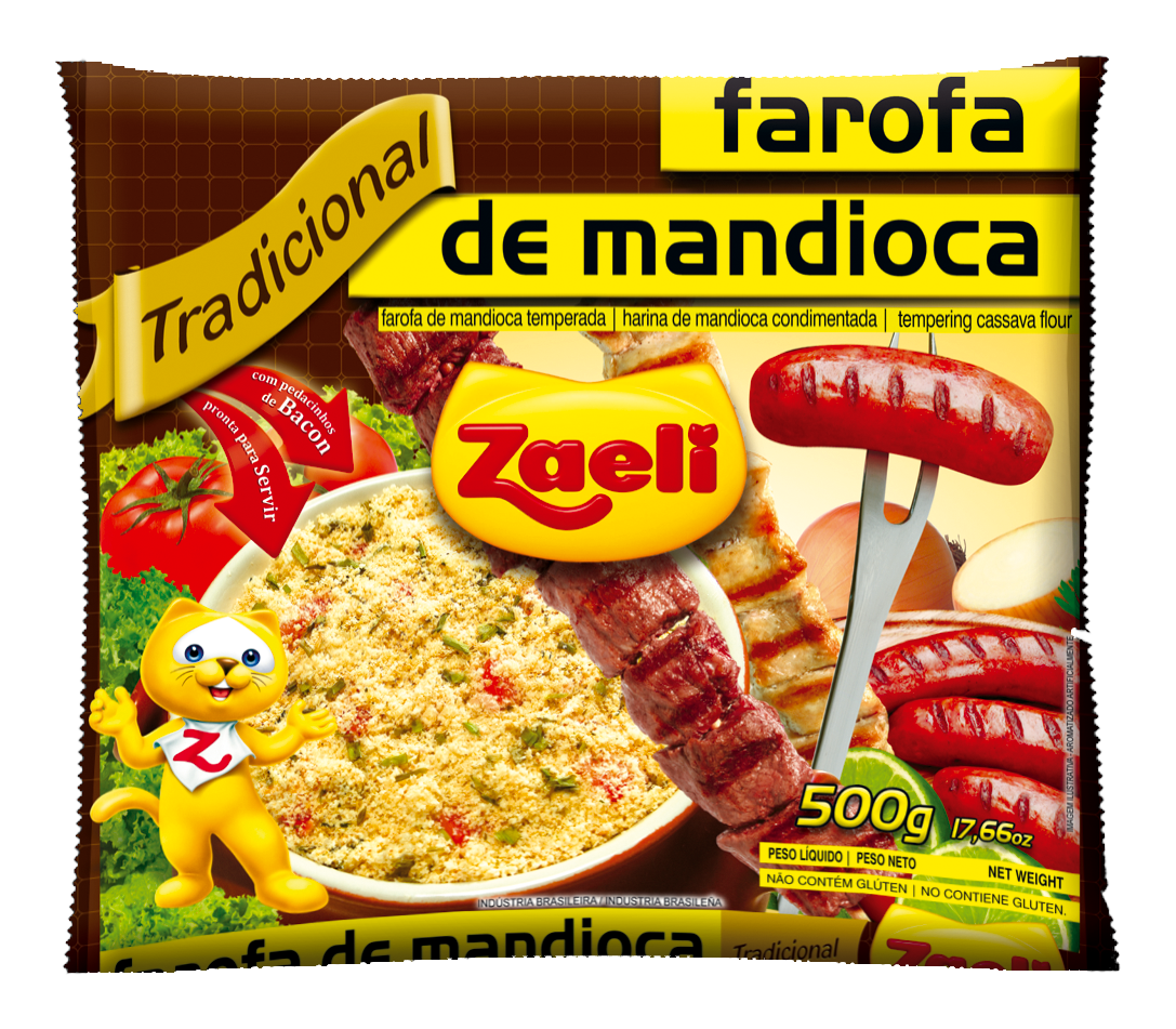FAROFA DE MANDIOCA TRADICIONAL ZAELI 20X500GR