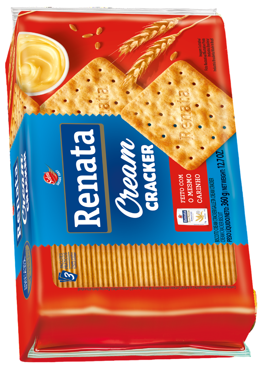 BISCOITO RENATA LAMINADO CREAM CRACKER 20X360GR