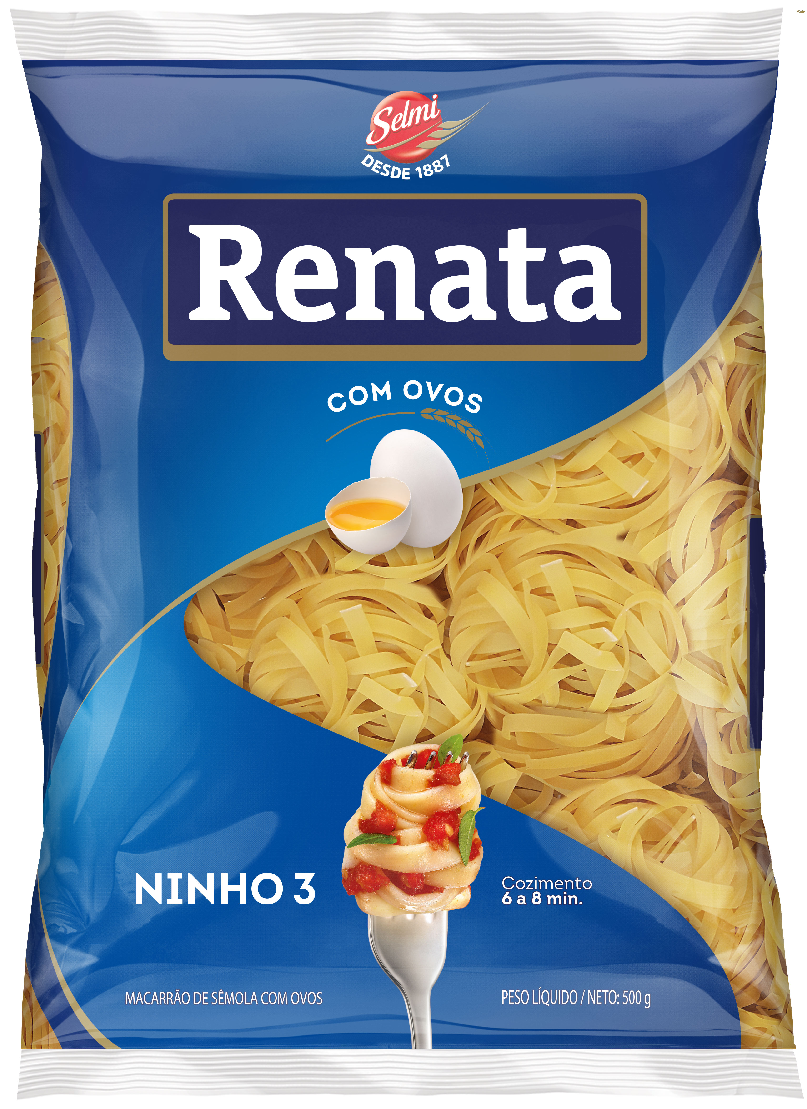 MACARRAO RENATA C/OVOS NINHO 3 20X500GR