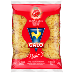 MACARRAO GALO SEMOLA DIF NINHO 3 20X500GR