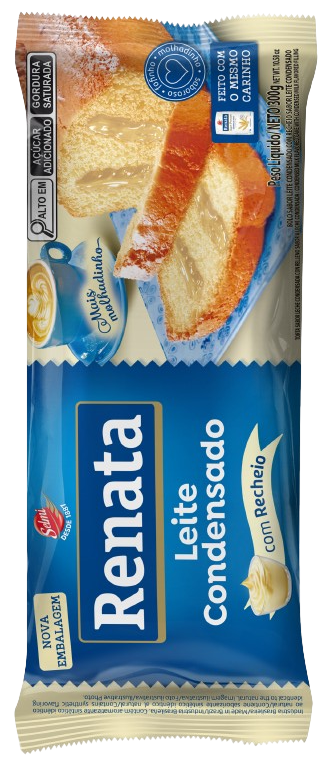 BOLO RENATA RECHEADO LEITE / LEITE CONDENSADO 12X300GR