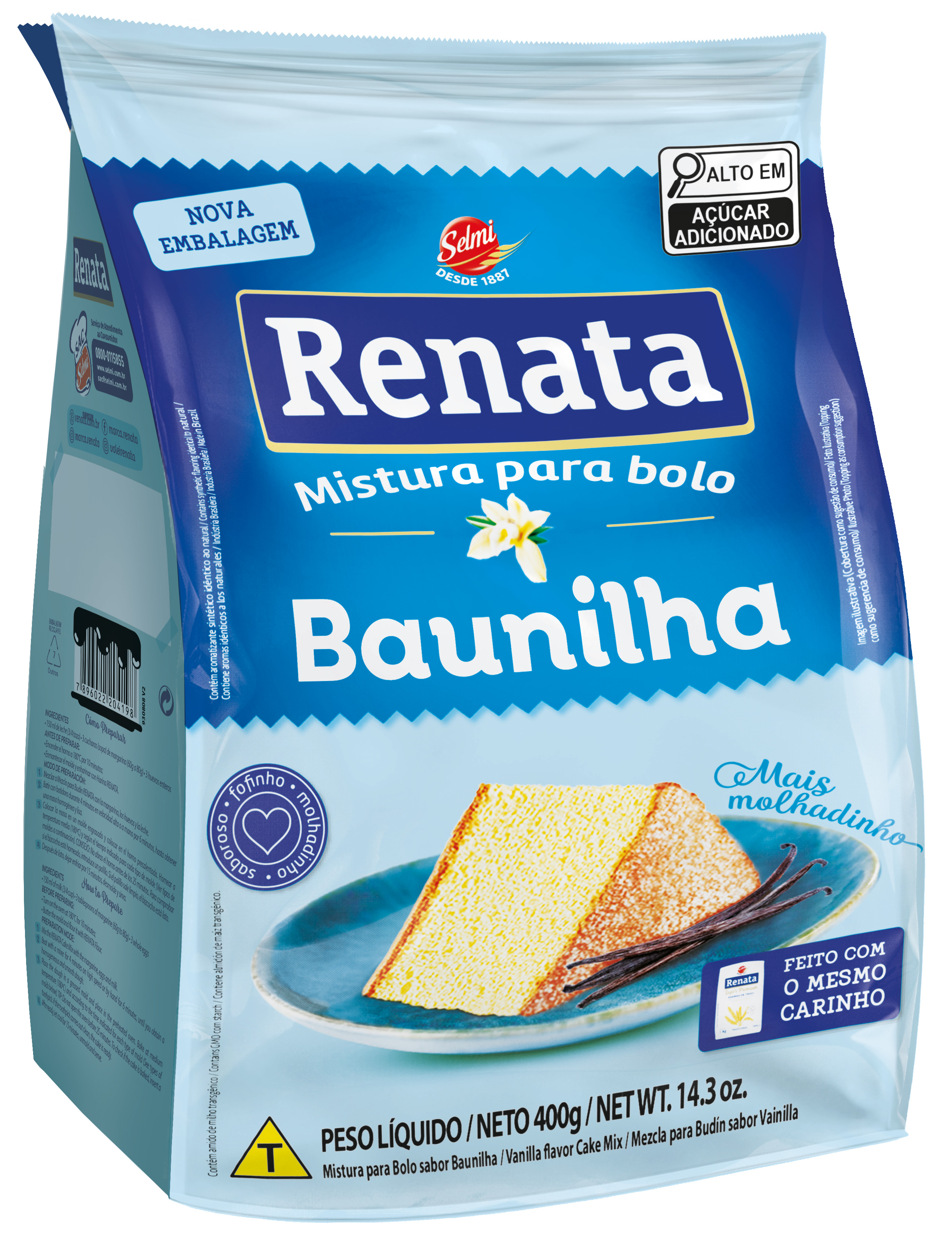 MISTURA BOLO RENATA BAUNILHA 12X400GR