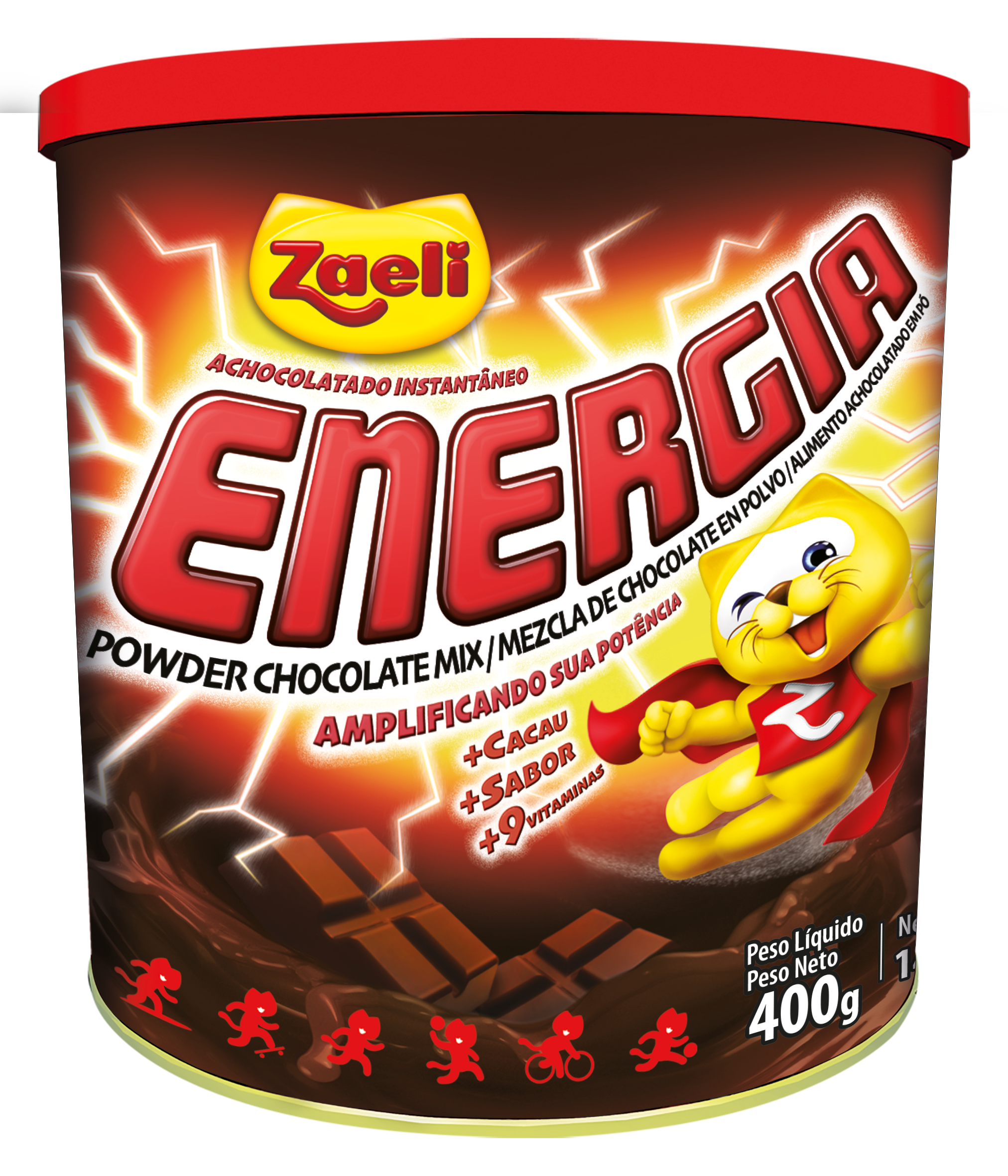 ACHOCOLATADO ENERGIA POTE ZAELI 12X400GR