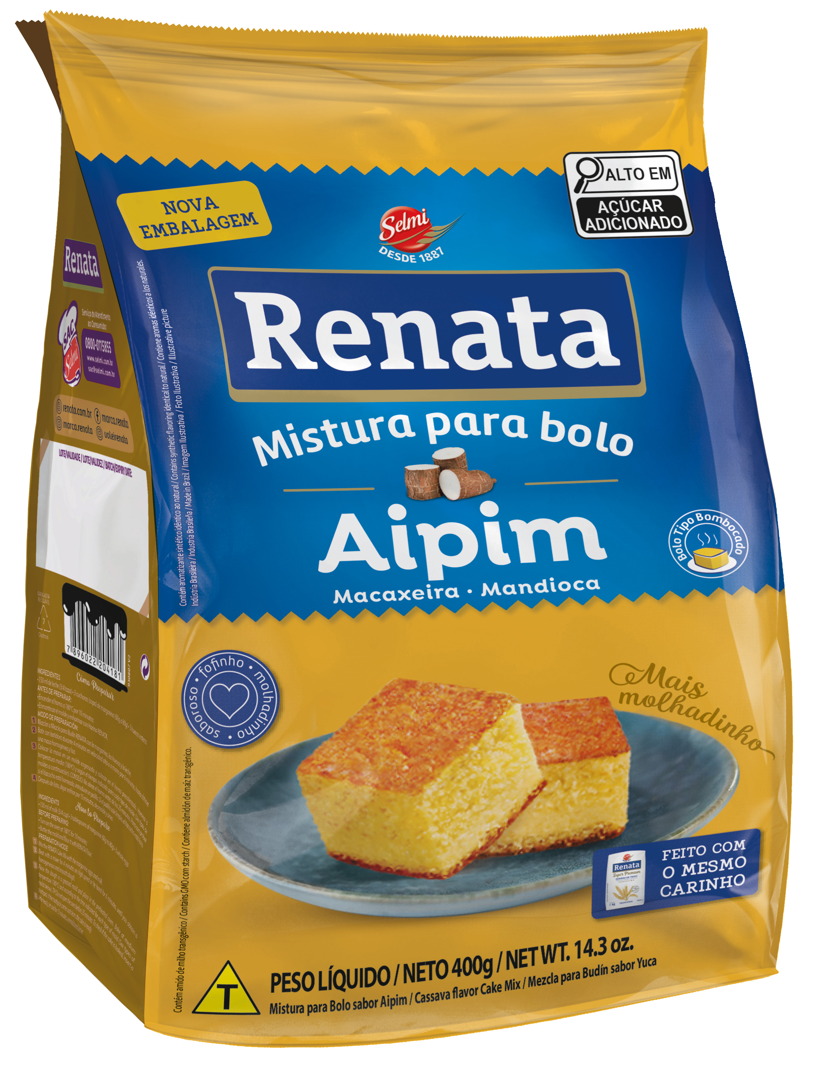 MISTURA BOLO RENATA AIPIM 12X400GR