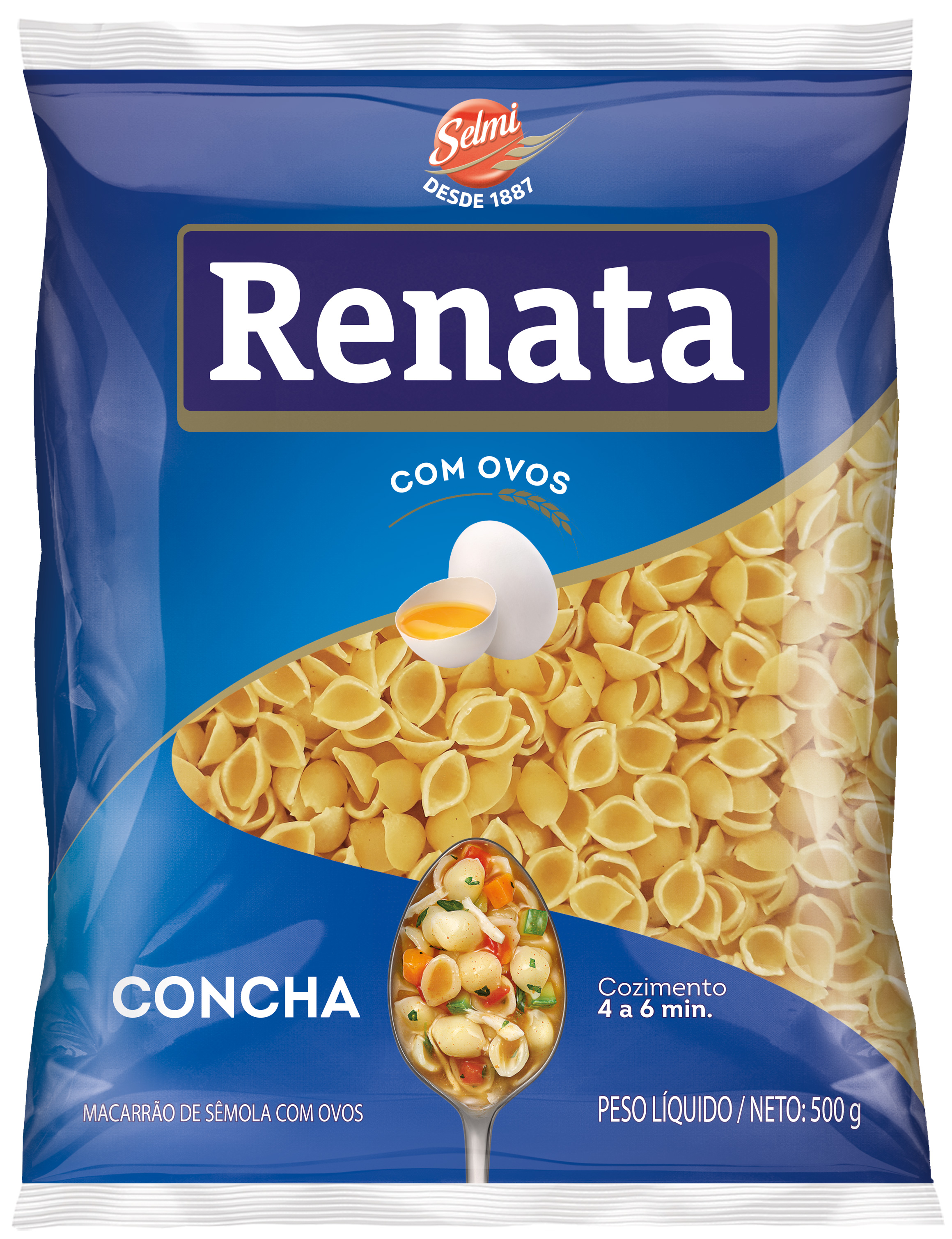 MACARRAO RENATA C/OVOS CONCHA 20X500GR