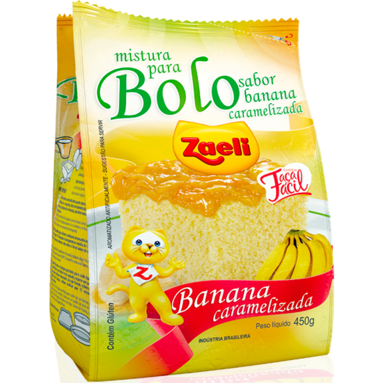 MISTURA BOLO ZAELI BANANA CARAMELIZADA