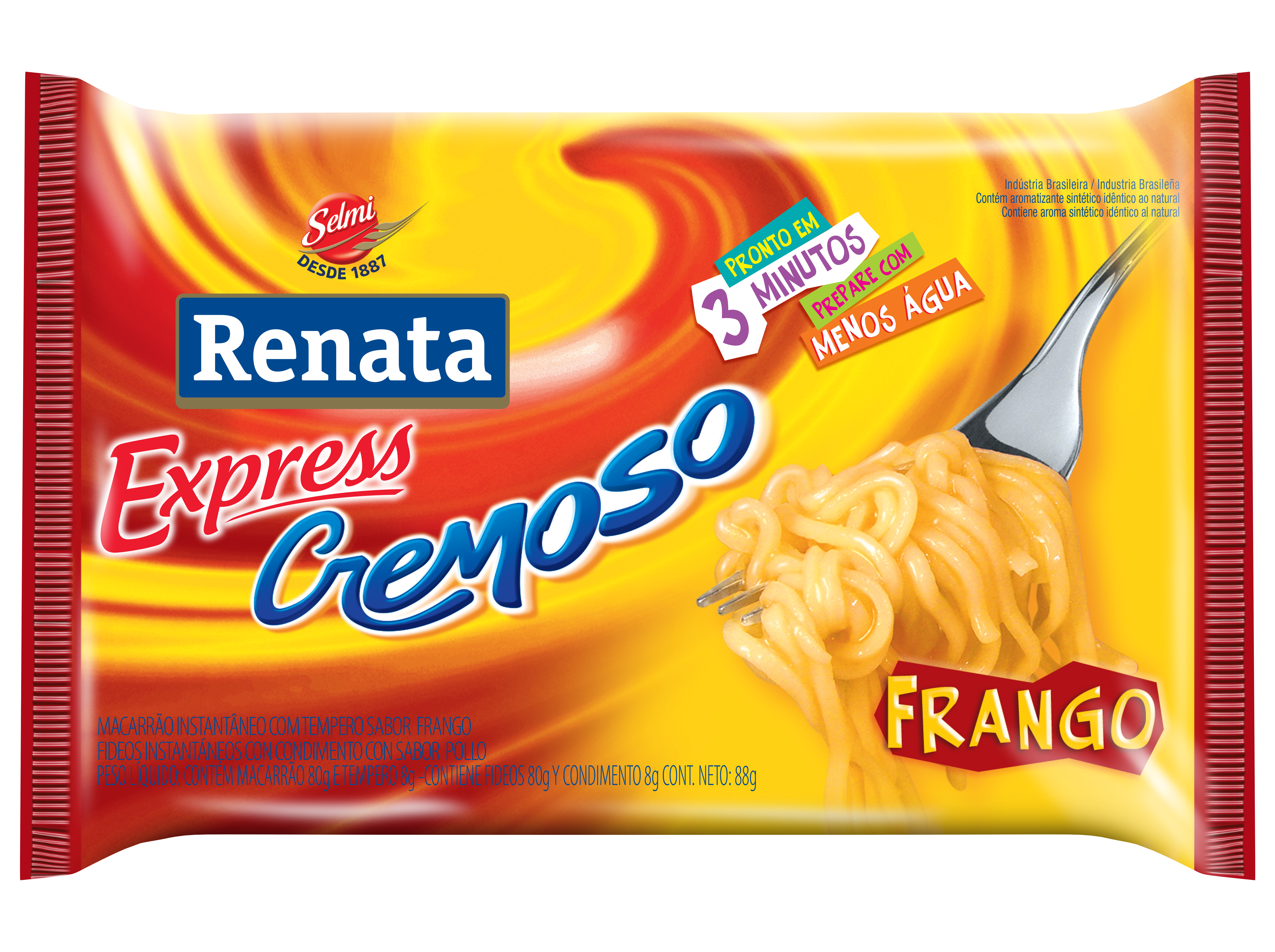 MACARRAO RENATA INSTANTANEO CREMOSO FRANGO 50X88GR