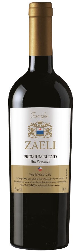 VINHO CHILENO CABERNET SAUVIGNON PREMIUM BLEND  FAMIGLIA ZAELI 750ML (9116)