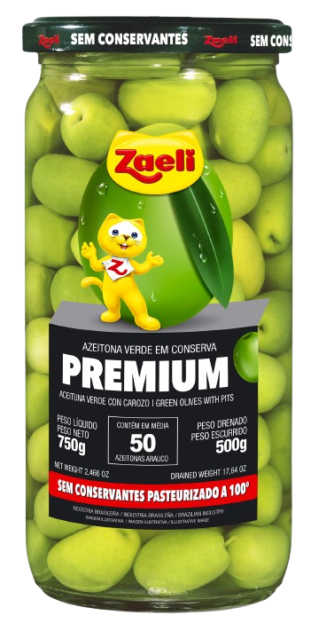 AZEITONA VERDE PREMIUM ZAELI 12X500GR