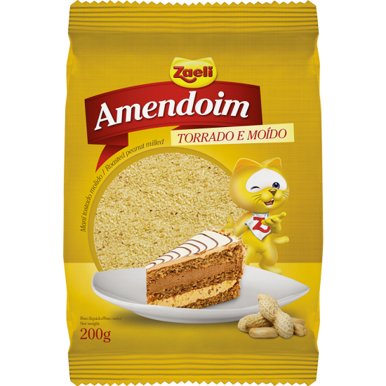AMENDOIM TORRADO MOIDO ZAELI 10X200GR