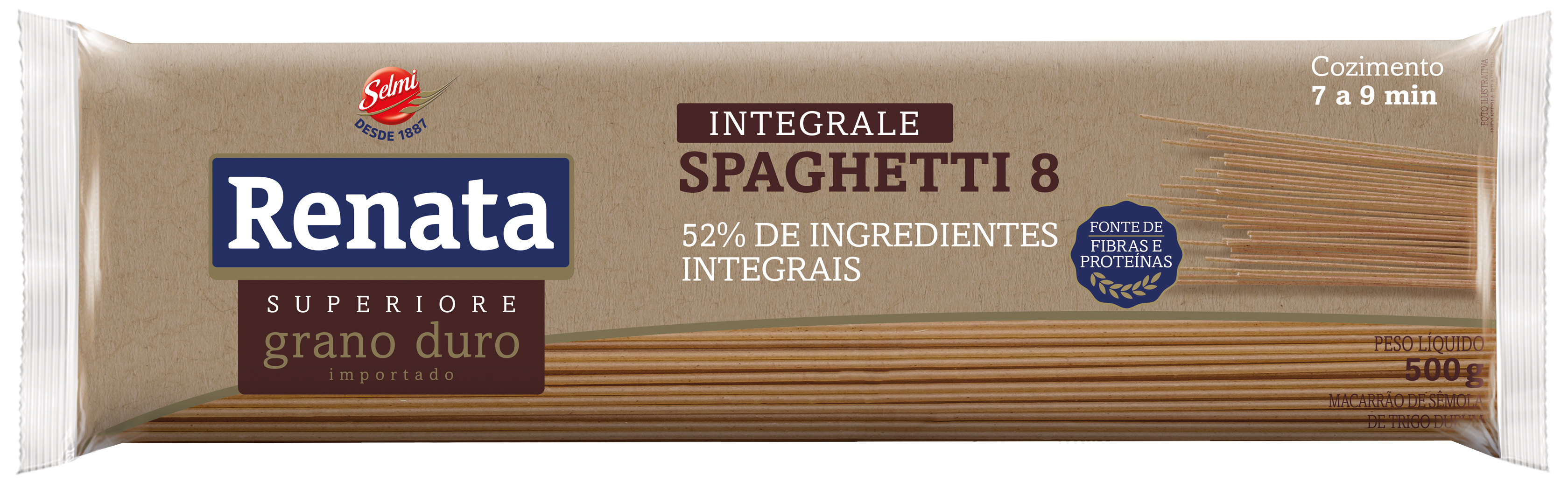 MACARRAO RENATA SUPERIORE SPAGUETTI 8 INTEGRALLE 30X500GR