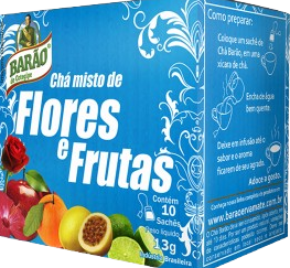 CHA BARAO FLORES E FRUTAS 10X10X13G
