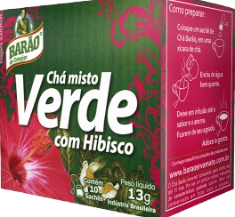 CHA BARAO VERDE COM HIBISCO 10X10X13G