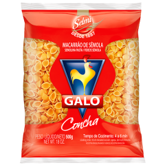 MACARRAO GALO SEMOLA CONCHA 1 20X500GR
