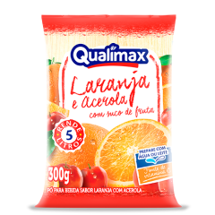 REFRESCO QUALIMAX LARANJA E ACEROLA 12X300GR