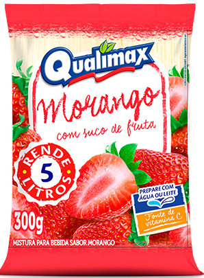 REFRESCO QUALIMAX MORANGO 12X300GR