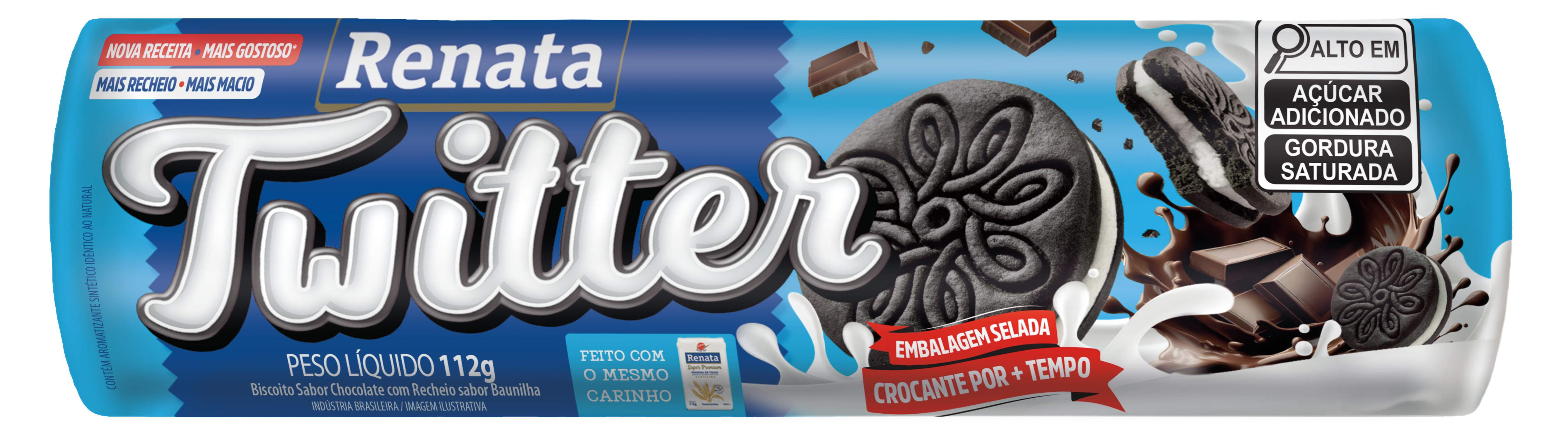 BISCOITO RENATA TWITTER 36X112GR 