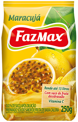 REFRESCO QUALIMAX FAZMAX MARACUJA 10X250GR