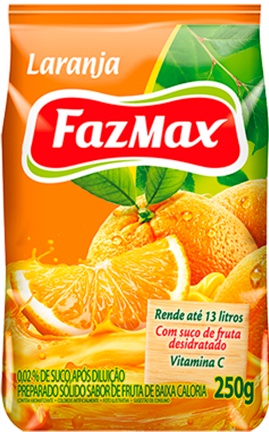 REFRESCO QUALIMAX FAZMAX LARANJA 10X250GR