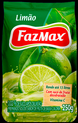 REFRESCO QUALIMAX FAZMAX LIMAO 10X250GR