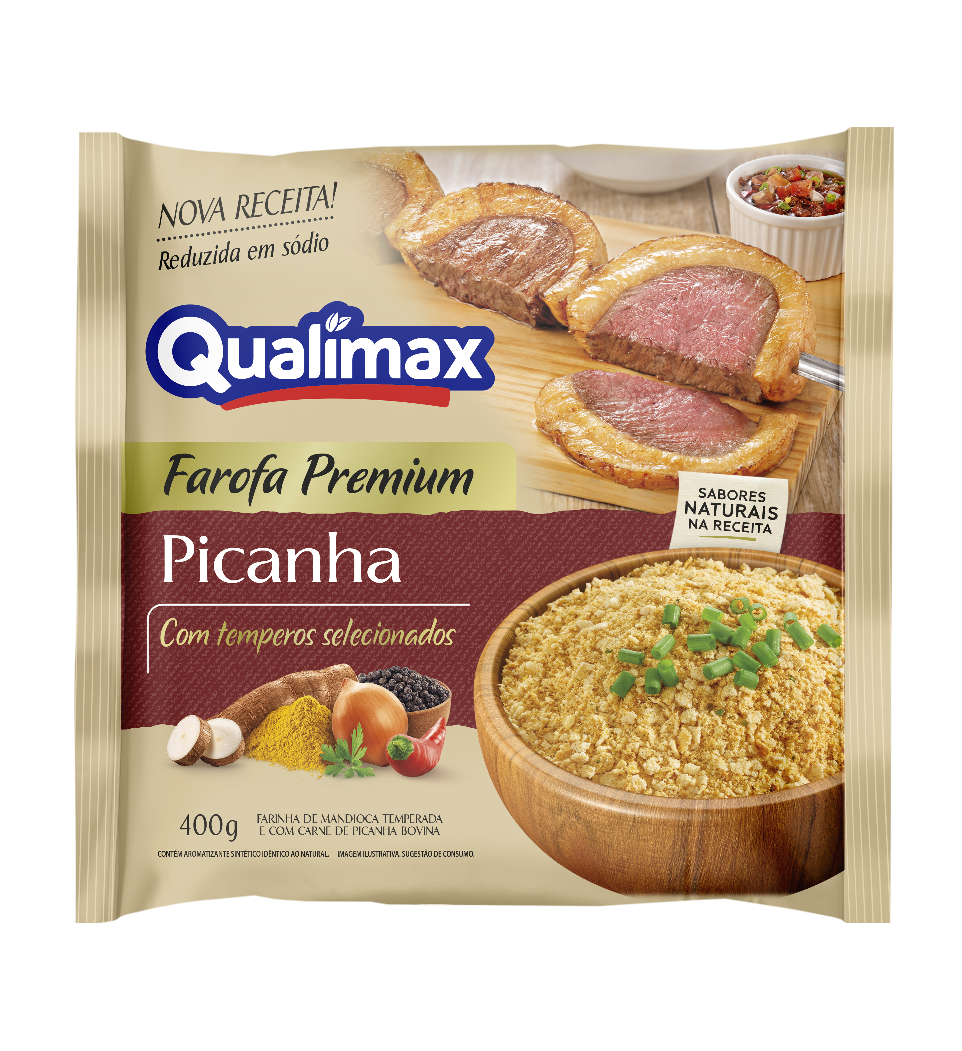 FAROFA QUALIMAX PICANHA 12X400GR