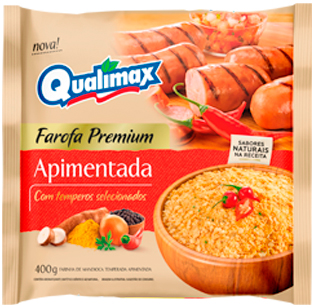 FAROFA QUALIMAX APIMENTADA 12X400GR