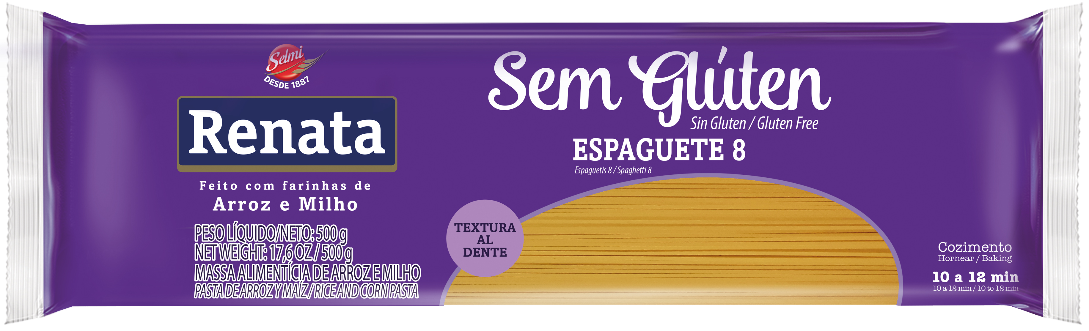 MACARRAO RENATA SPAGUETTI 8 SEM GLUTEN 24X500GR