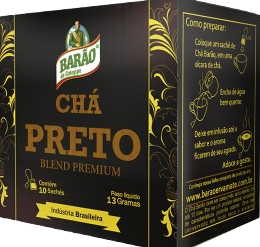 CHA BARAO PRETO 10X10X13G