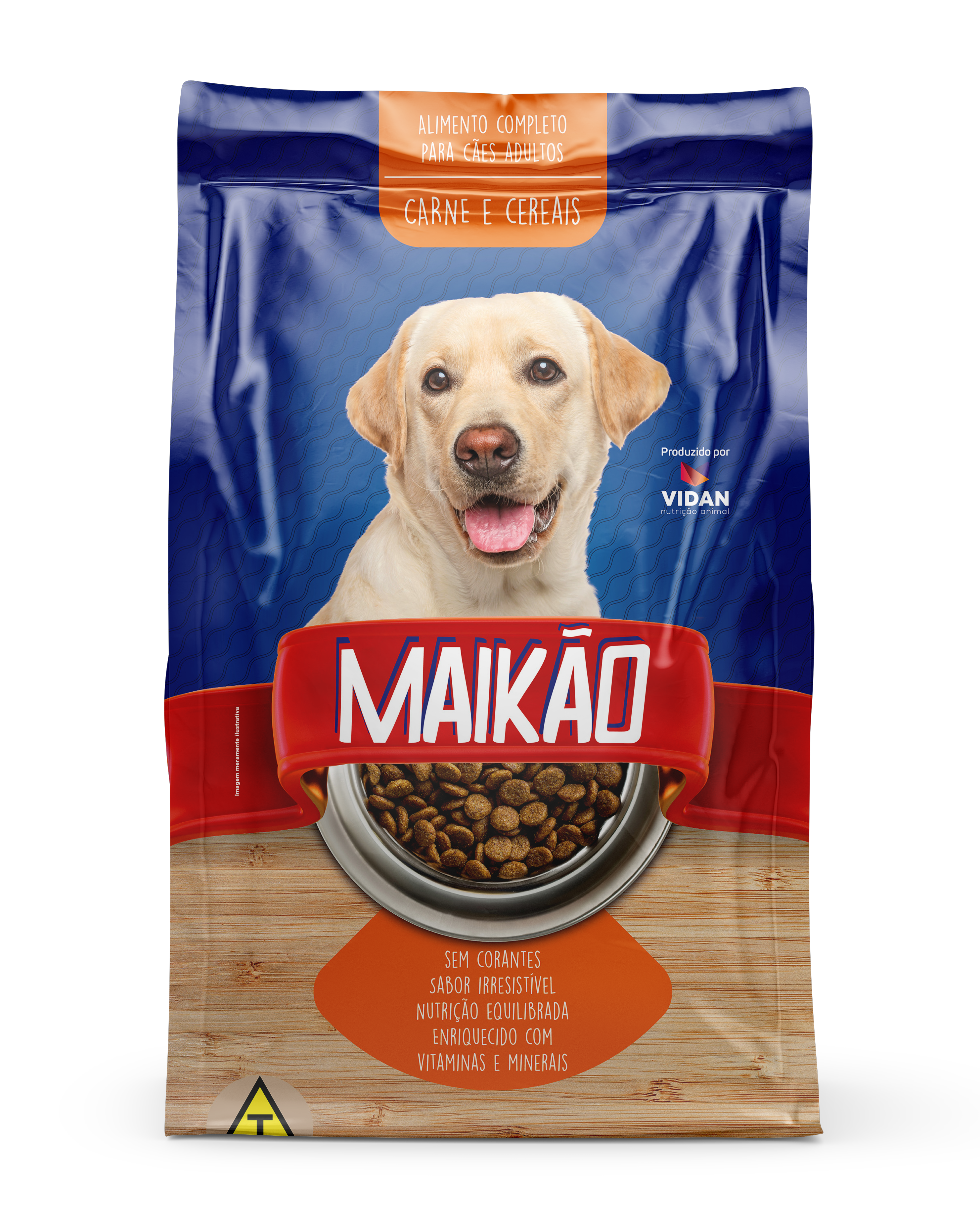 RACAO CAO MAIKAO ADULTO CARNE E CEREAIS 07KG