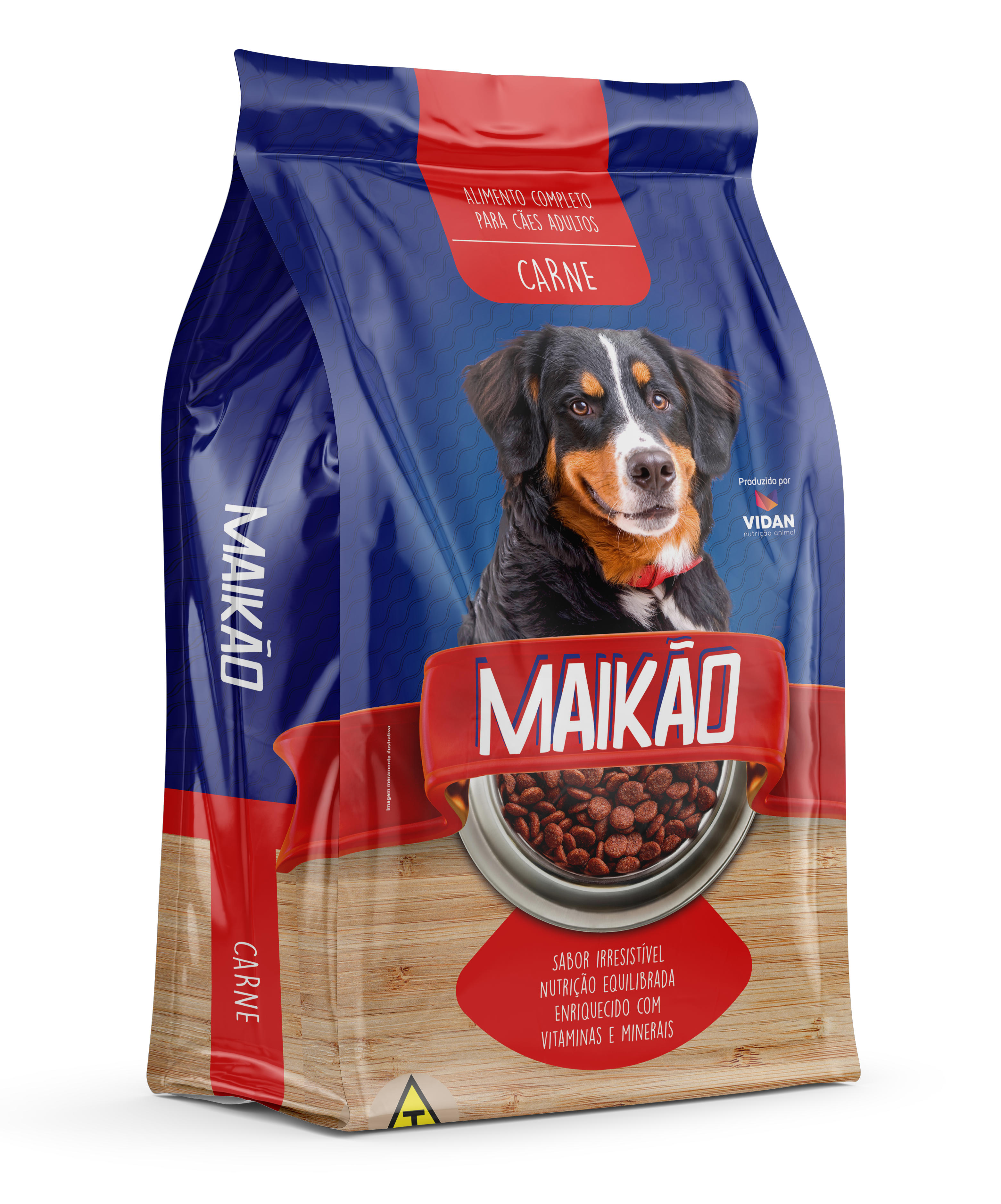 RACAO CAO MAIKAO ADULTO CARNE 08X2KG
