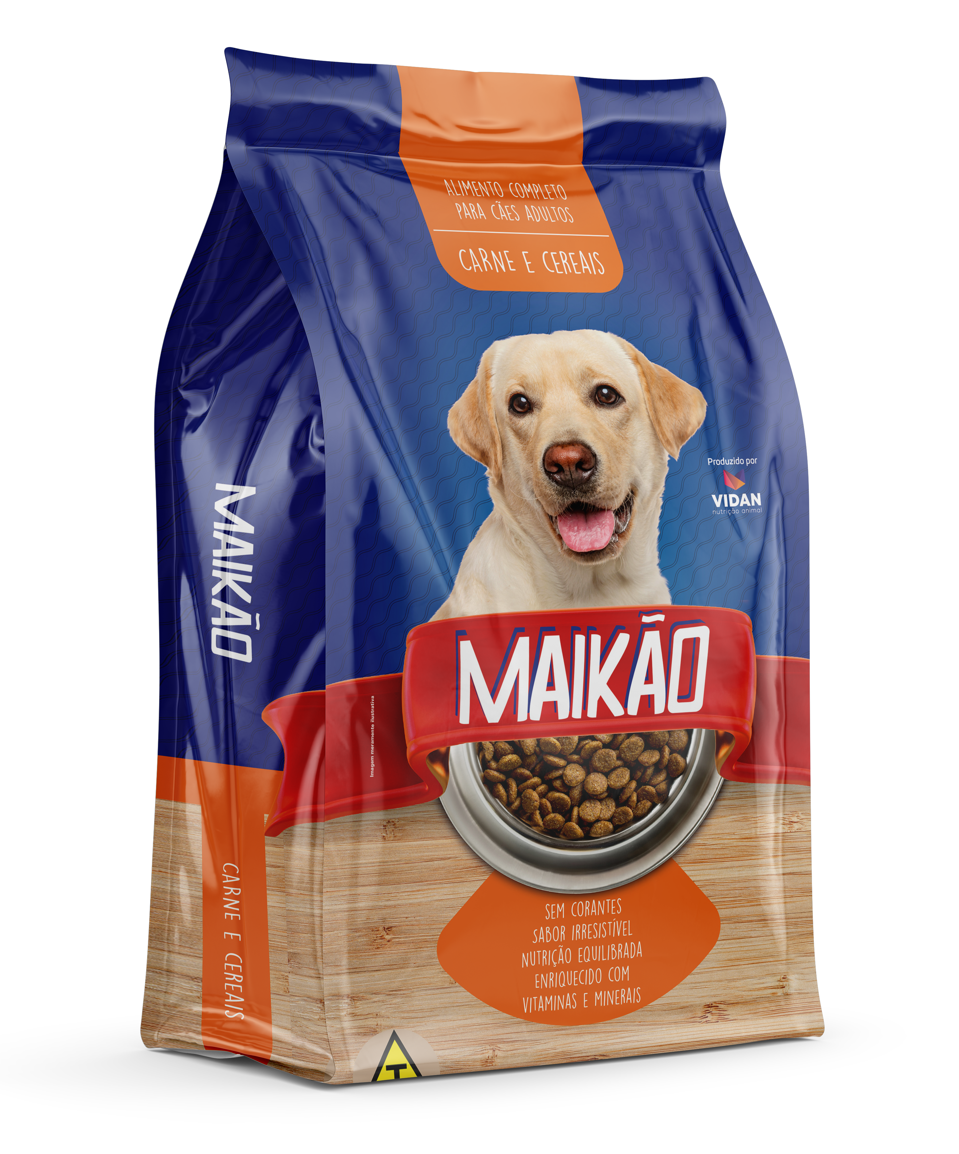 RACAO CAO MAIKAO ADULTO CARNE E CEREAIS 08X2KG