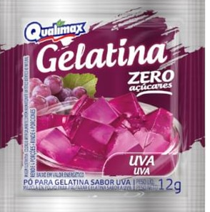 GELATINA QUALIMAX ZERO ACUCAR UVA 15X12GR