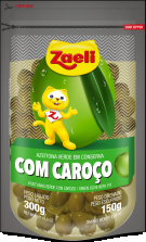 AZEITONA POUCHET VERDE COM CAROCO ZAELI  24X150GR