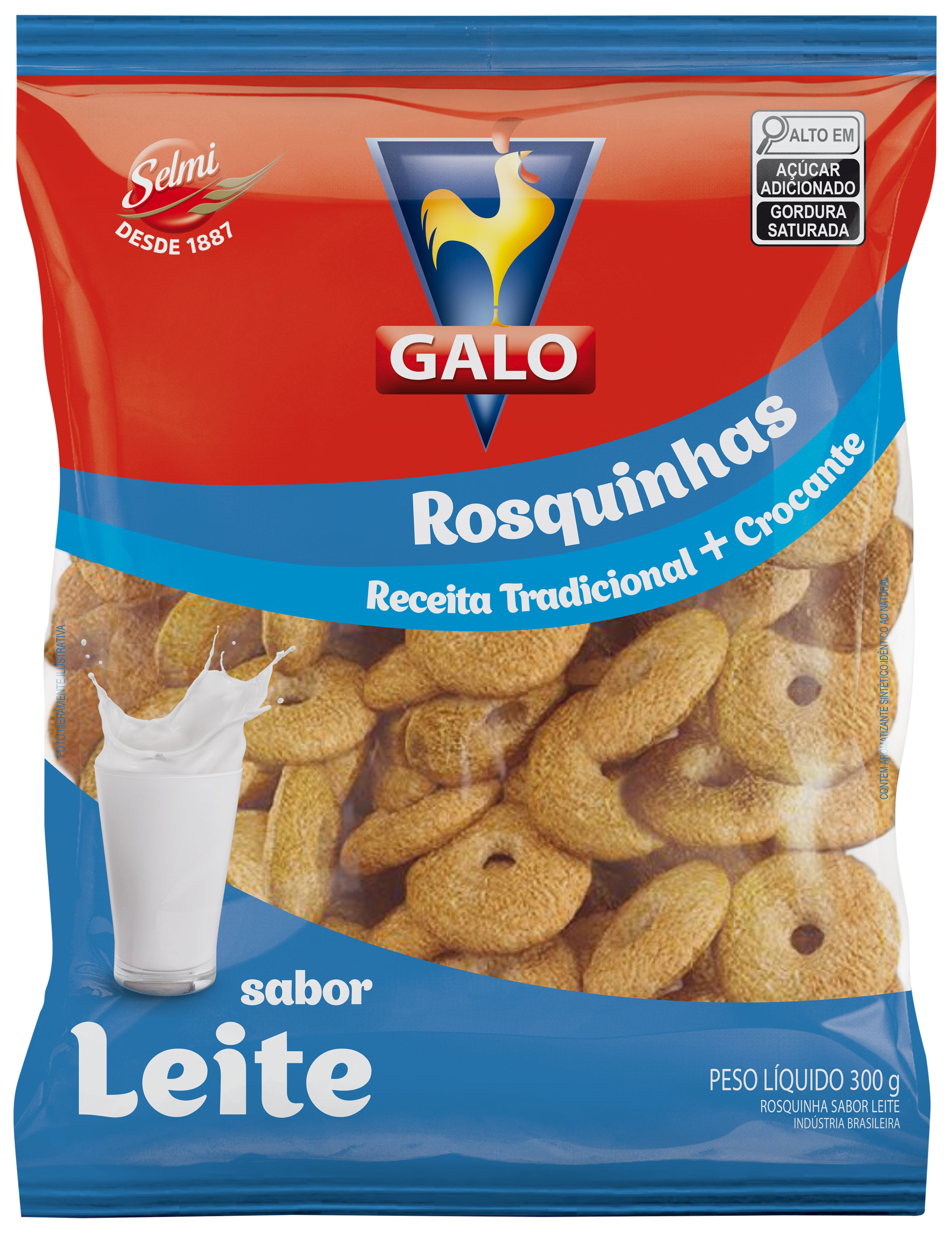 ROSQUINHA GALO LEITE 20X300GR