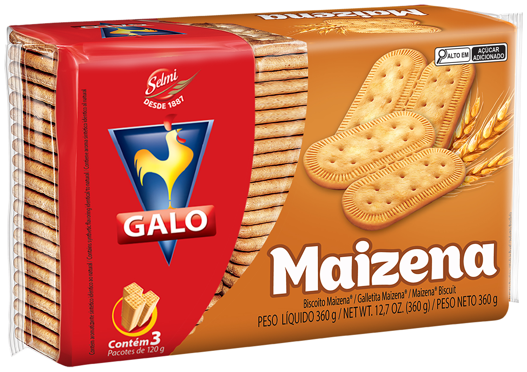 FR BISCOITO GALO LAMINADO MAIZENA 05X360GR