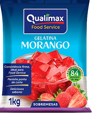 GELATINA MORANGO QUALIMAX 10X1KG