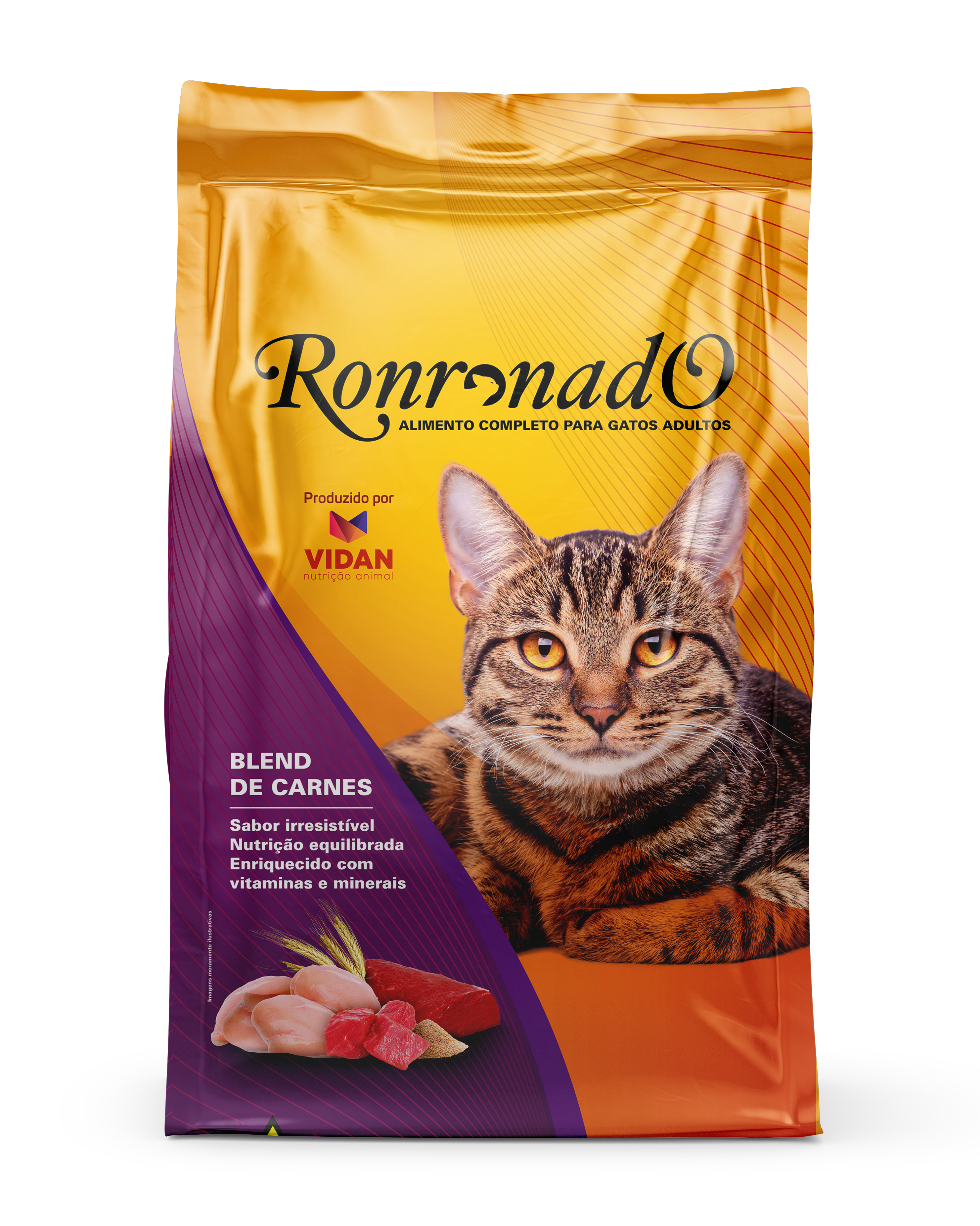 R GATO RONRONADO AD BLEND CARNE 10X1K