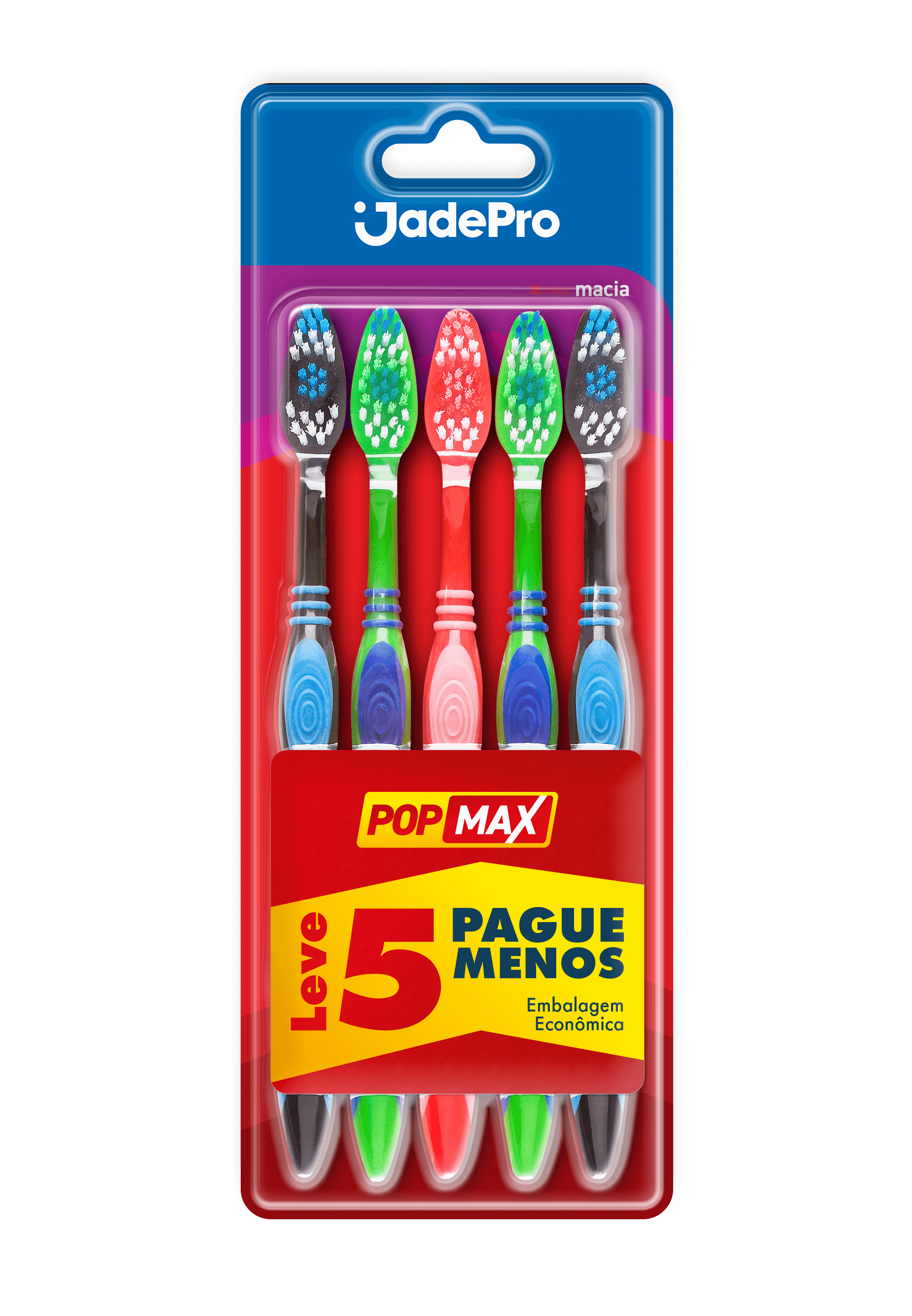 ESCOVA DENTAL 035 JADEPRO POPMAX MACIA 12X05UN