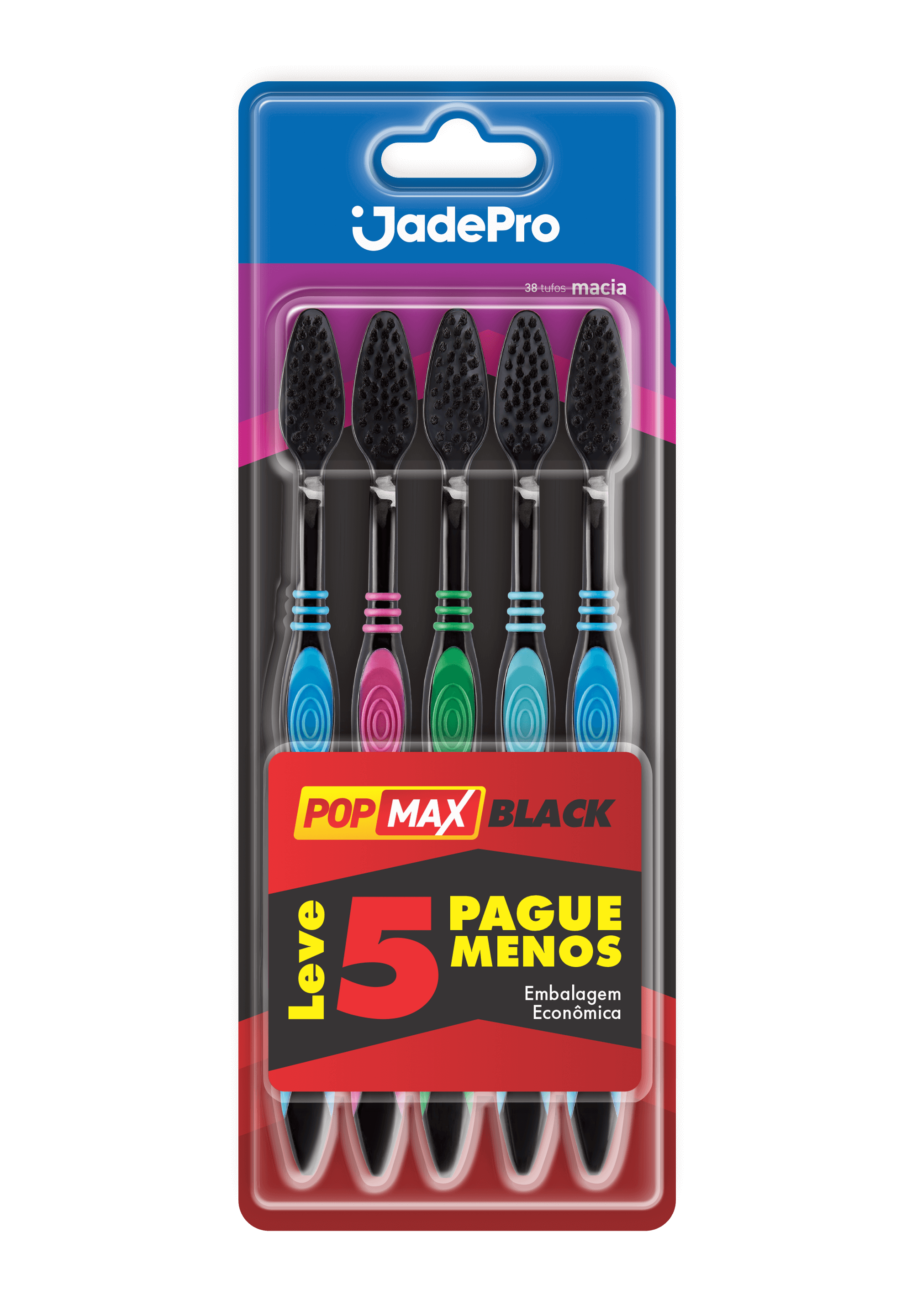ESCOVA DENTAL 045 JADEPRO POPMAX BLACK MACIA 12X05UN