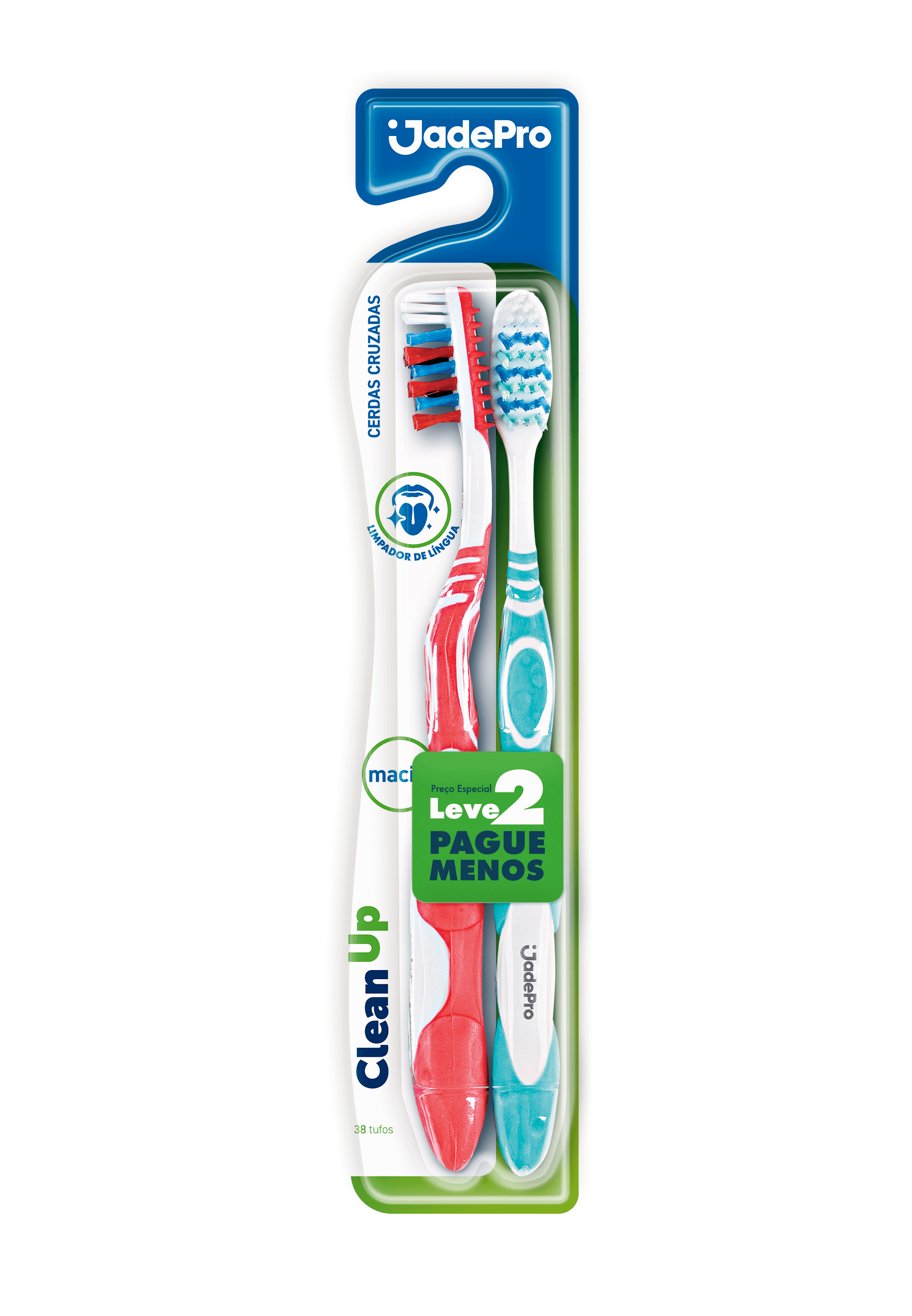 ESCOVA DENTAL 709 JADEPRO CLEAN UP L2 PAGUE MENOS MACIA 24X02UN