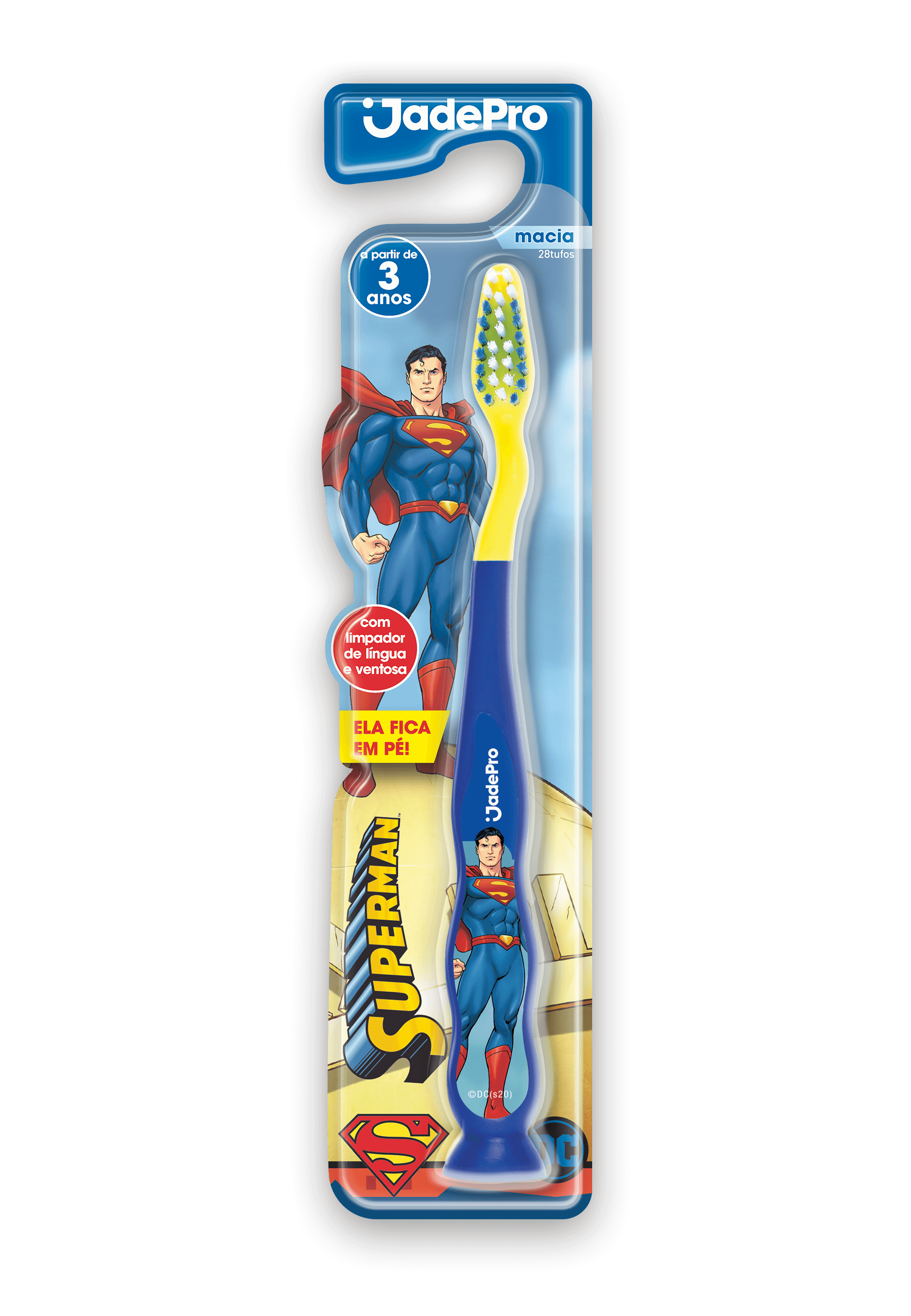 ESCOVA DENTAL 331 JADEPRO SUPERMAN VENTOSA MACIA 06X01UN