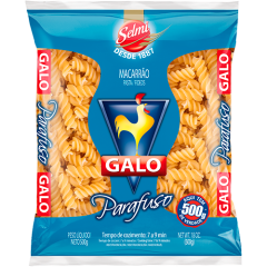 MACARRAO GALO AZUL SEMOLADO PARAFUSO 20X500GR