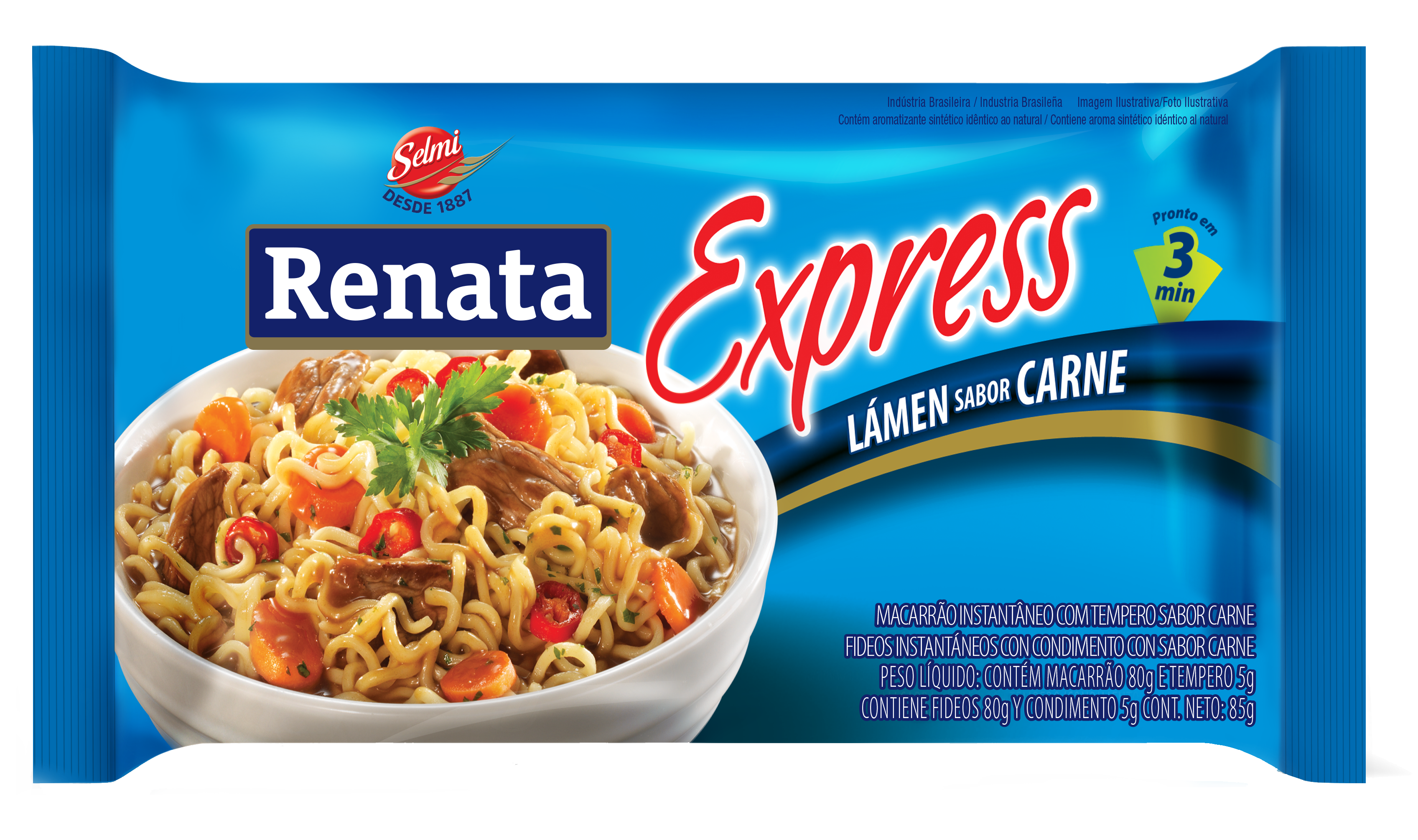 MACARRAO RENATA INSTANTANEO CARNE 50X85GR