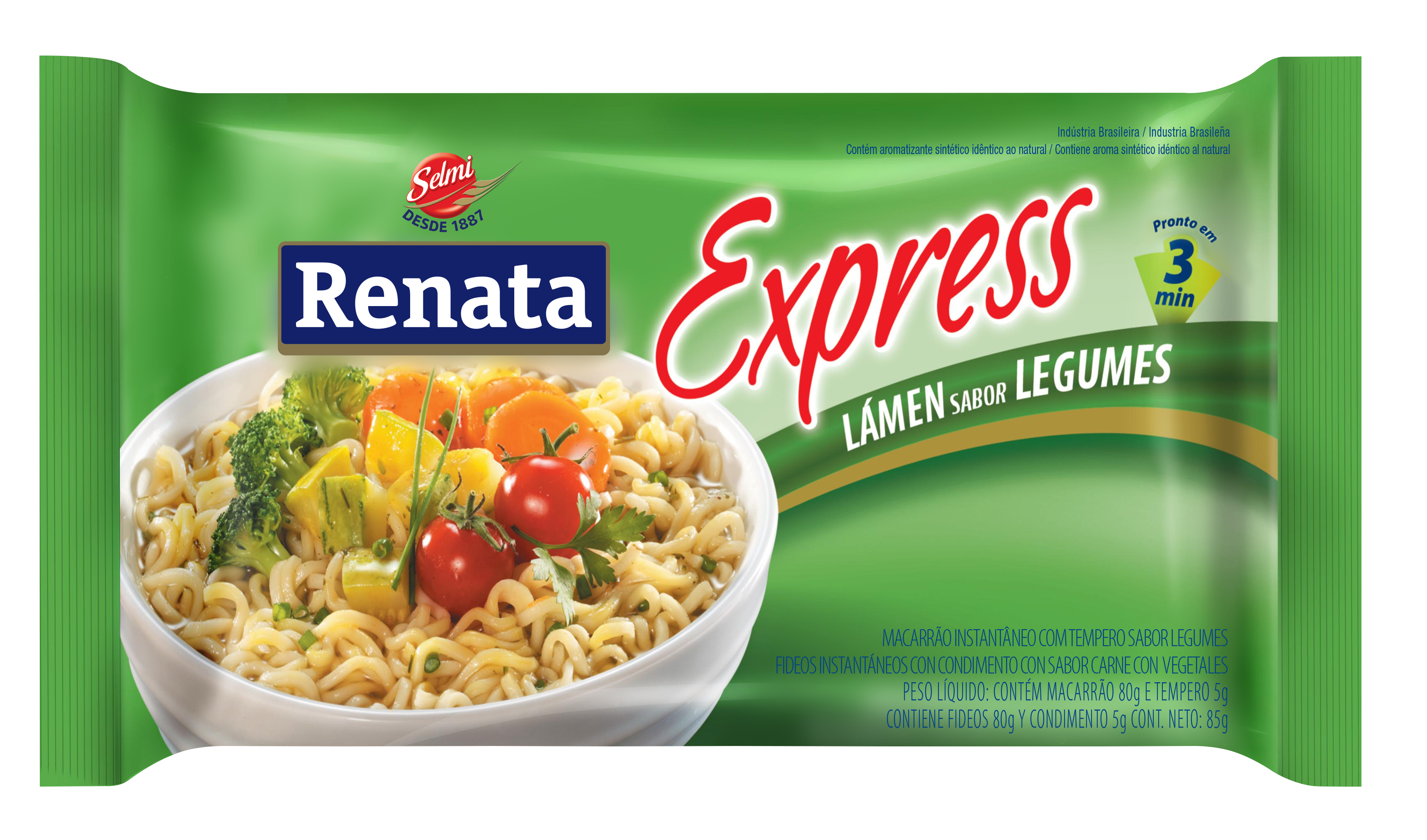 MACARRAO RENATA INSTANTANEO LEGUMES 50X85GR